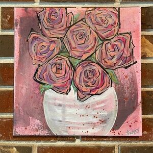 The Rose Bowl Acrylic Art on Canvas